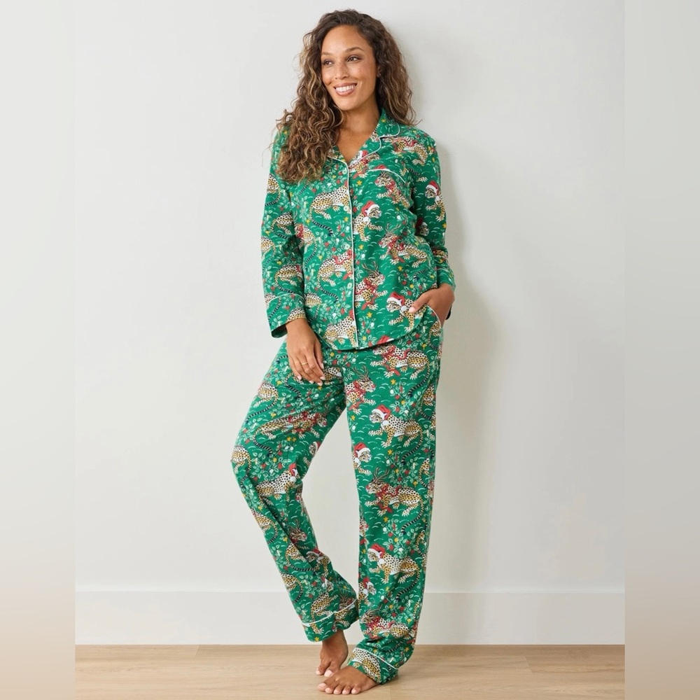 PRINTFRESH VERY MERRY BAGHEERA LONG PAJAMA SET (FLANNEL)